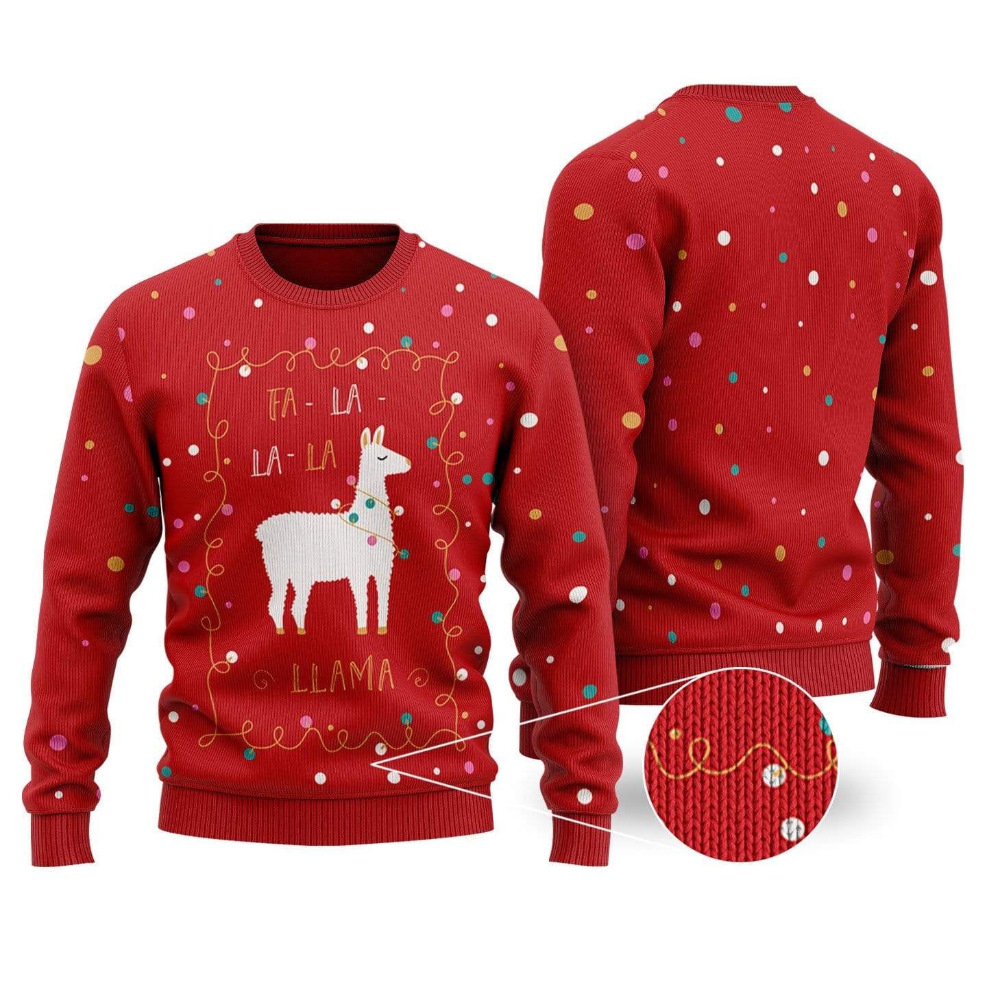 Christmas La La Llama Multi Colors Sweater