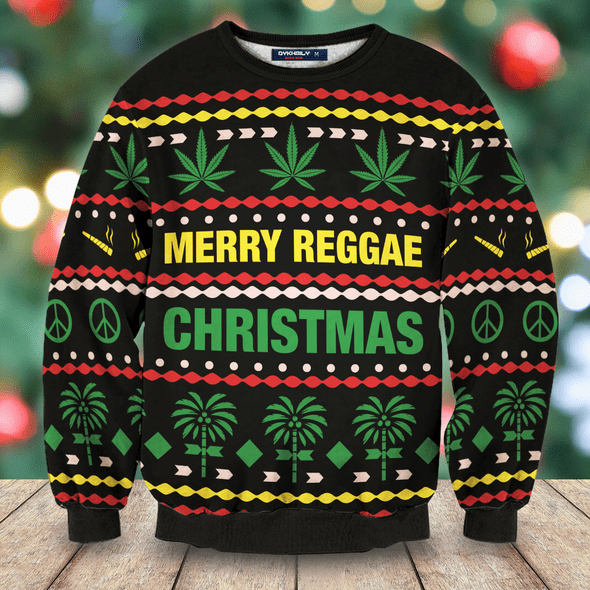 Canabis Merry Reggae Christmas Sweater