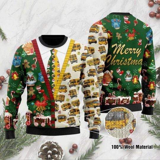 Bus Driver Merry Christmas Ugly Sweater