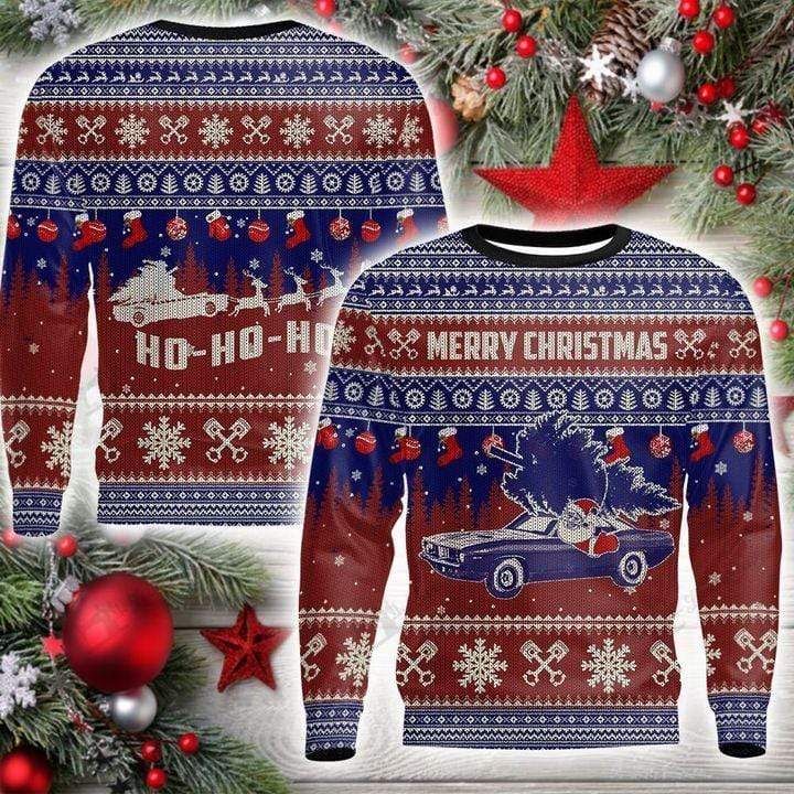 Merry Christmas Santa Riding In The Car Sweater