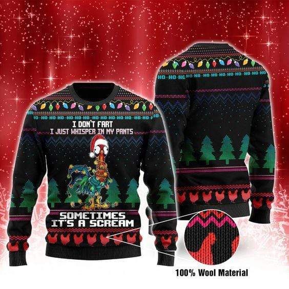 Whisper In My Pants Rooster Christmas Sweater