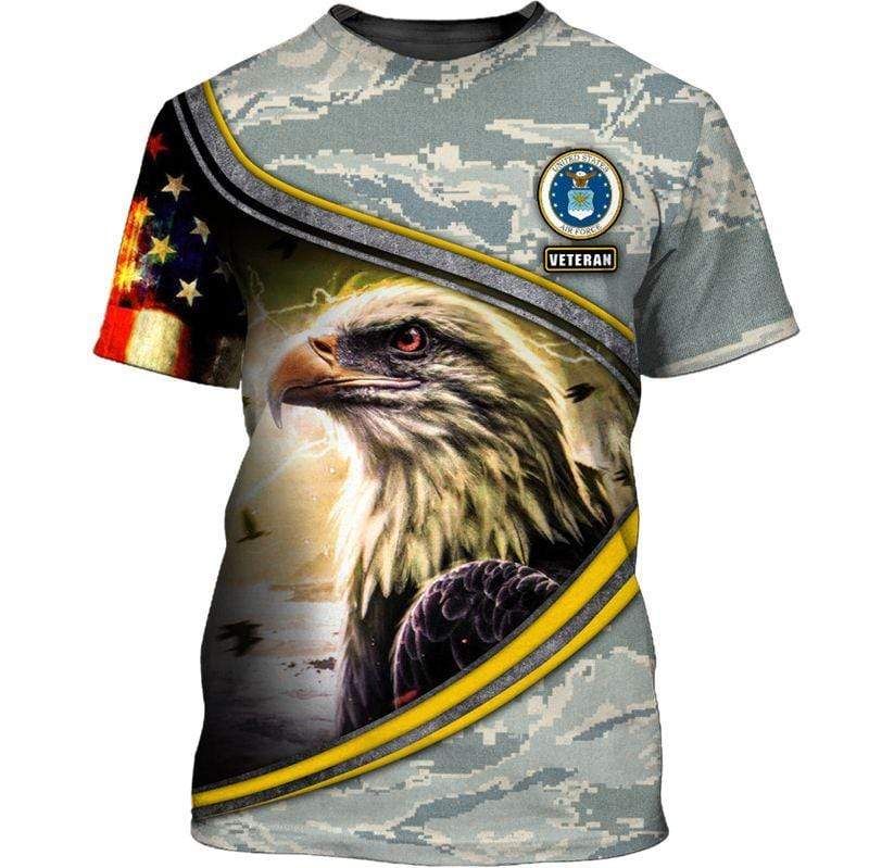 Soldier Eagle American Flag Us Army Air Force Veteran Day Shirt