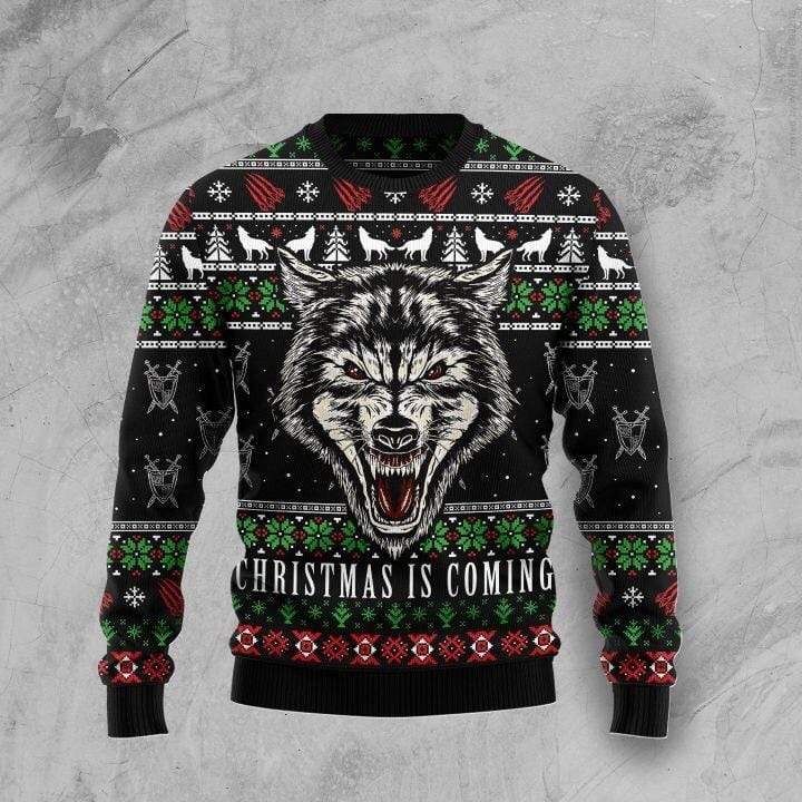 Honor Wolf Black Sweater