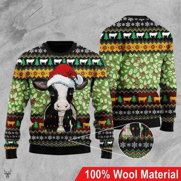 Baby Cows Merry Christmas Ugly Wool Sweater