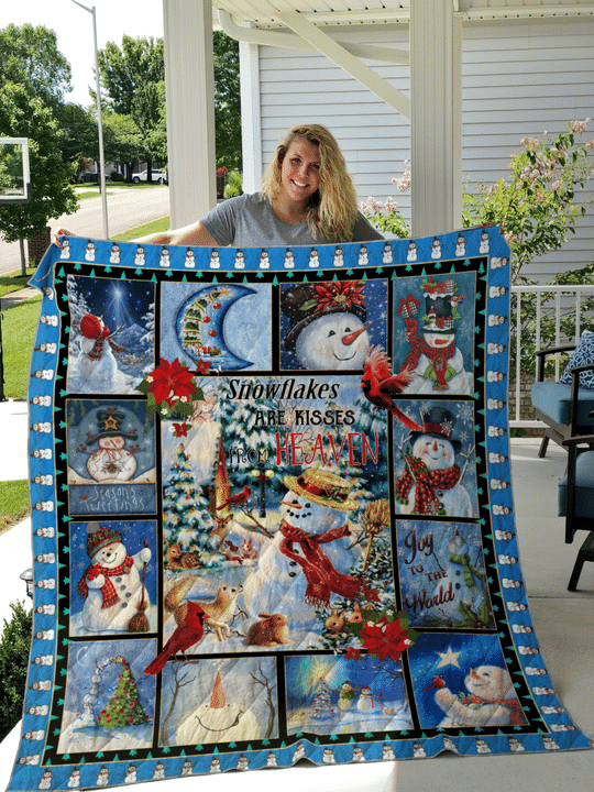 Snowflakes Are Kisses From Heaven Quilt Christmas Gift