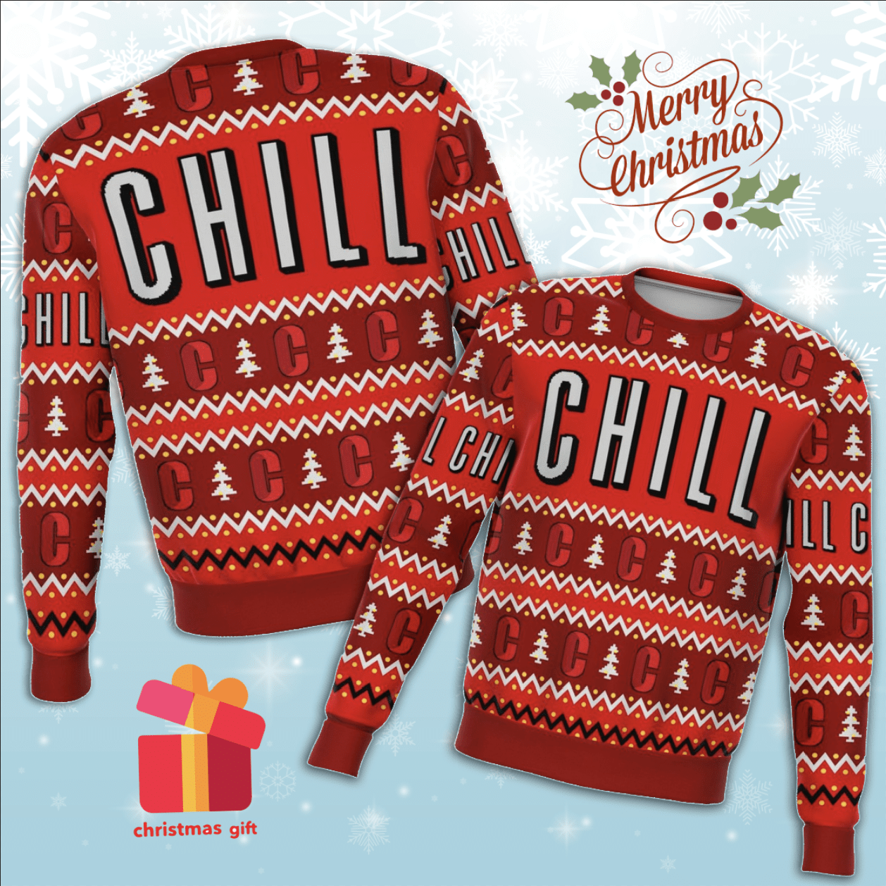 Christmas So Chill Couple Sweater