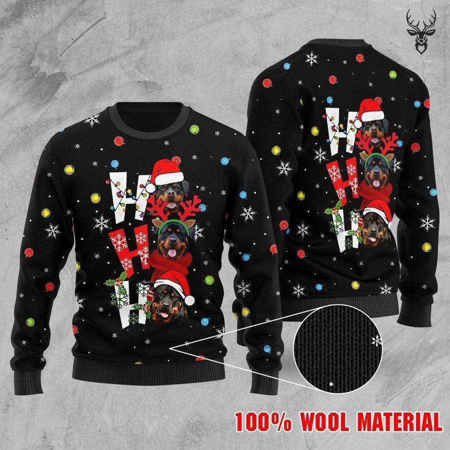 Rottweiler Ho Ho Ho Christmas Sweater