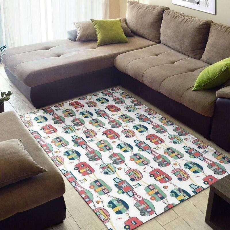 Camping Bus Rectangle Rug