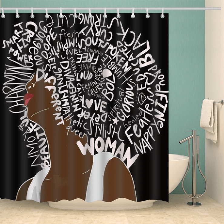 Unapologetically Black Culture Power Girl Shower Curtain