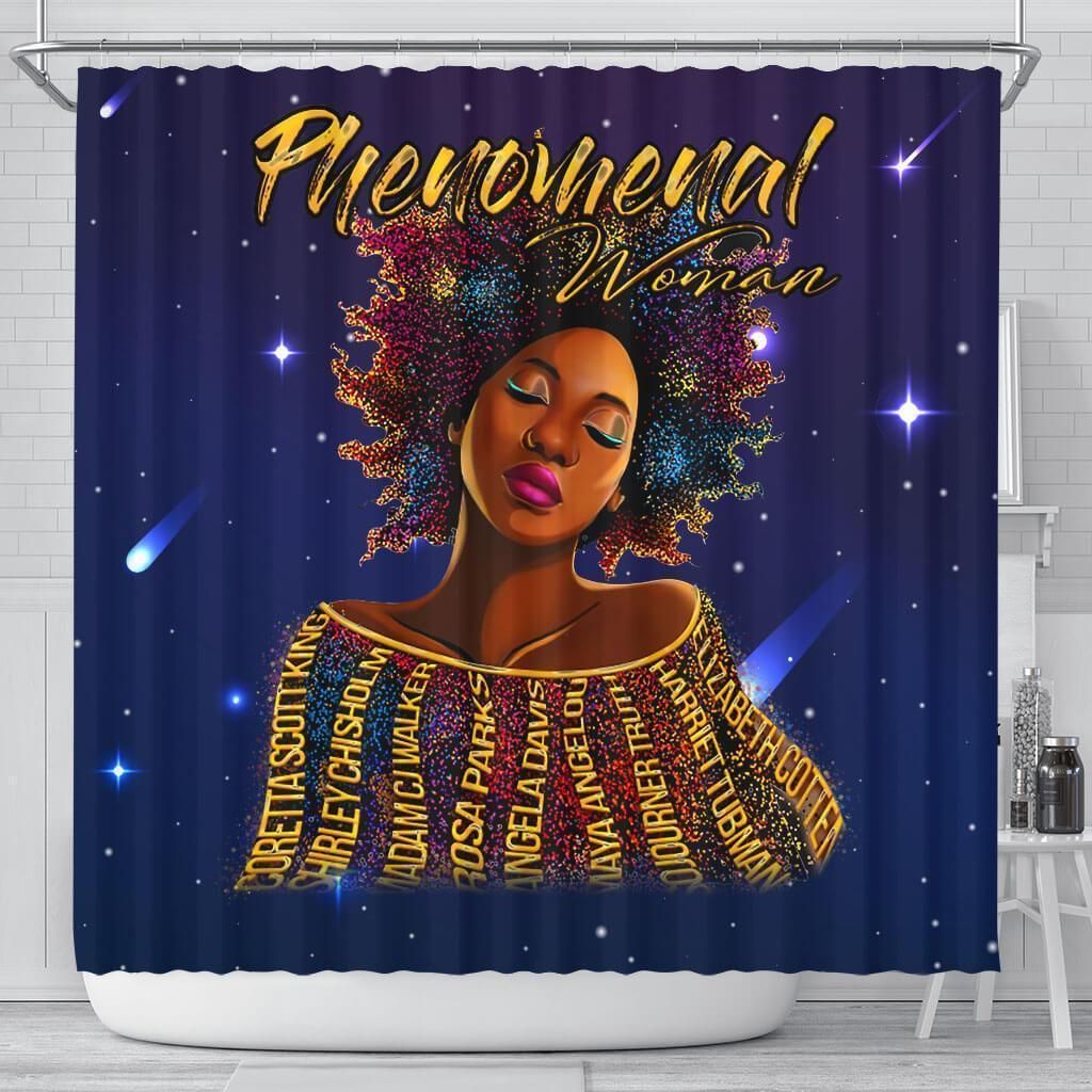 African Phenomenal Black Woman Bathroom Shower Curtain