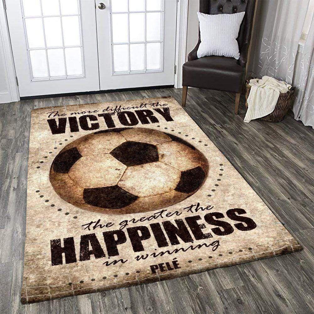 The Happiness In Winning Soccer Rectangle Rug