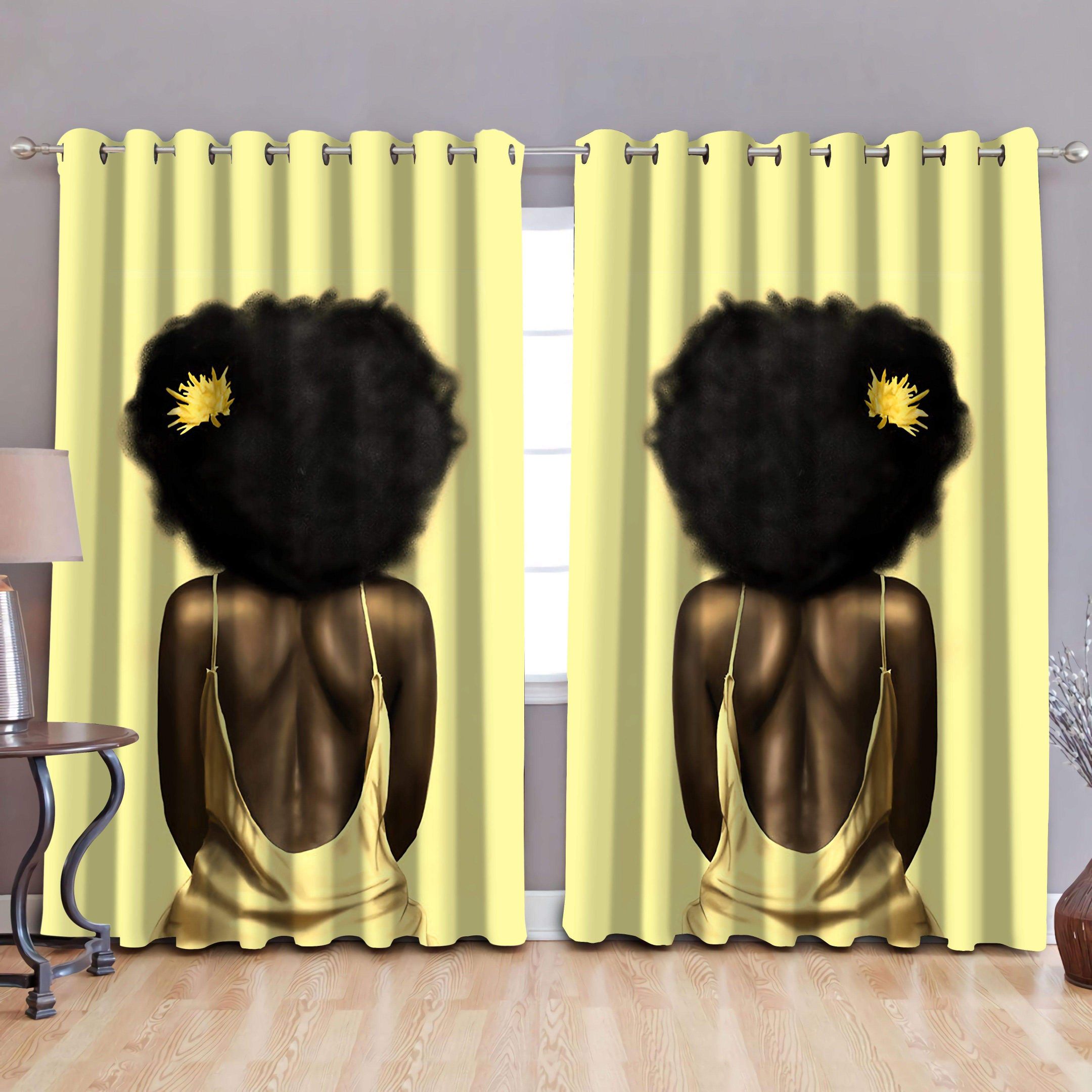 Black Girl Sexy Back Window Curtains