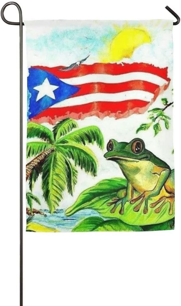 Beautiful Puerto Rico Coquï¿½ï¿½ Frog Garden Flag