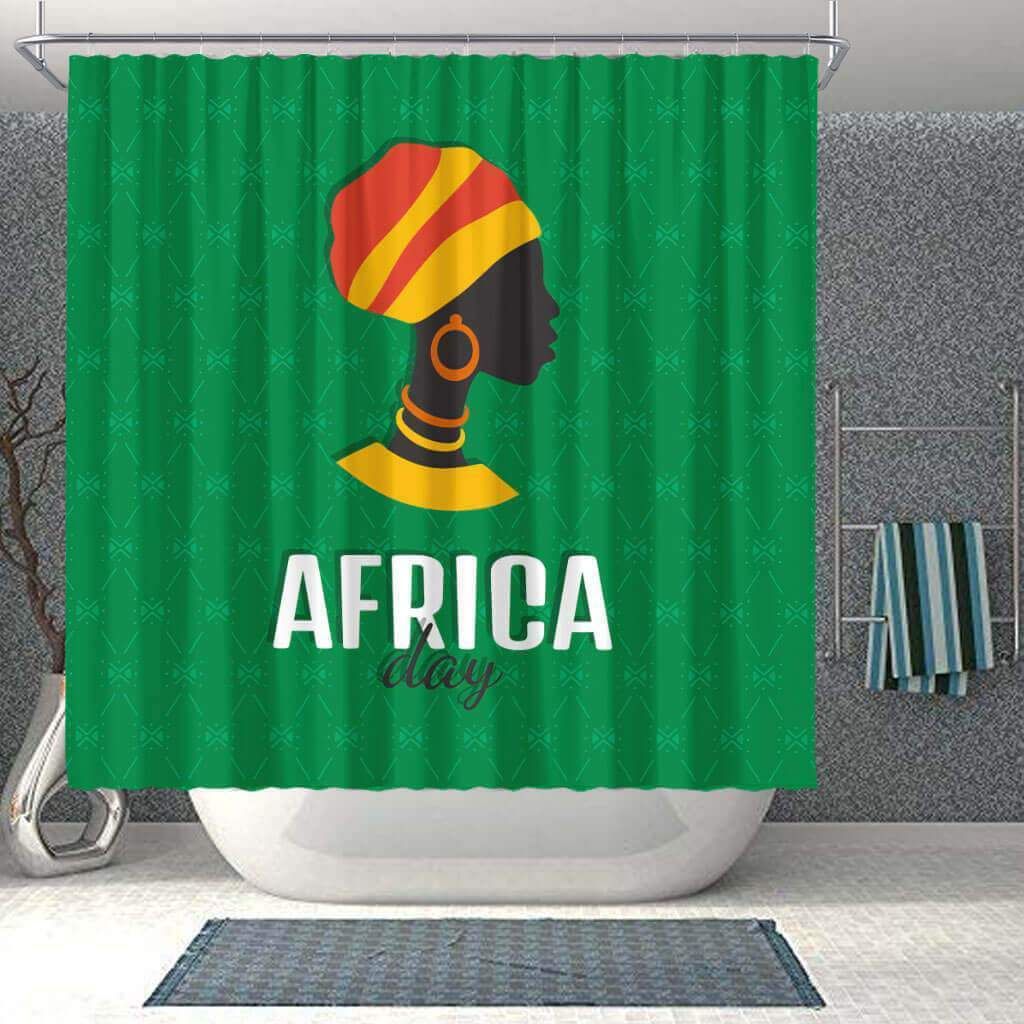 African Traditional Pattern  Bathroom Shower Curtain