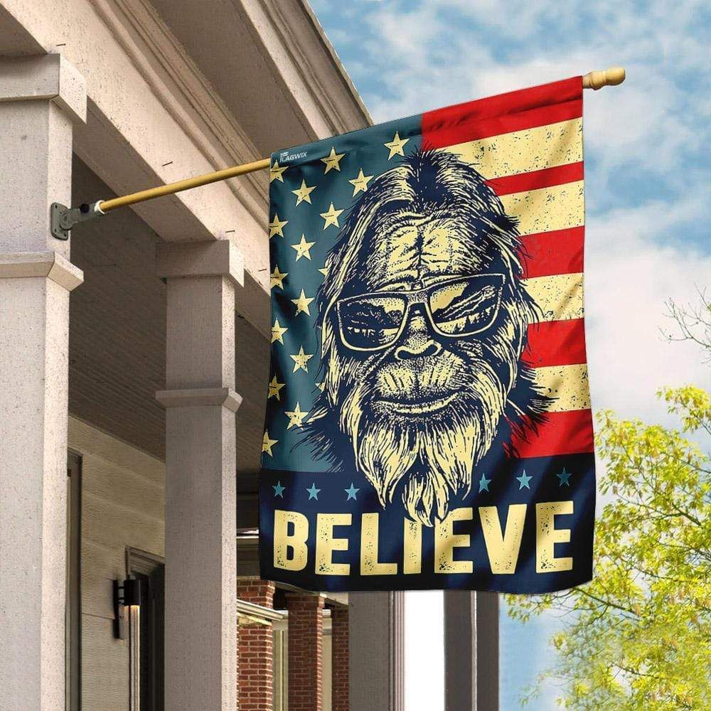 Bigfoot Believe American Garden Flag