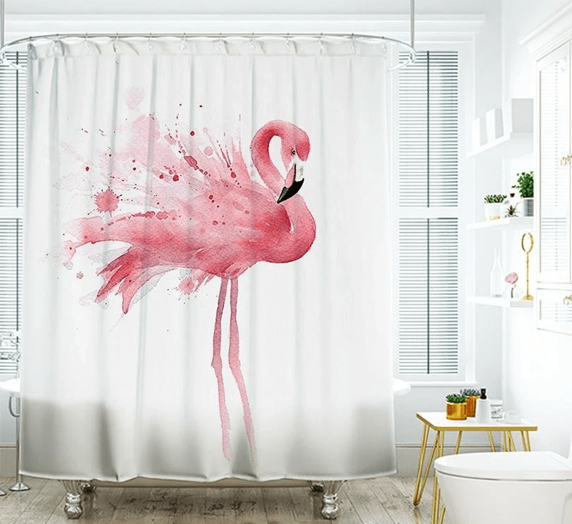Pink Flamingo Shower Curtain