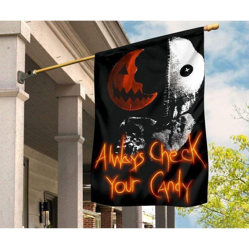 Always Check Your Candy Halloween Garden Flag