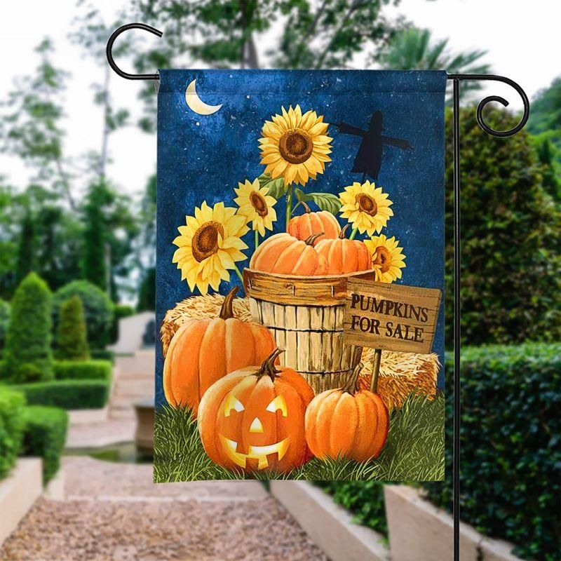 Pumpkin For Sale Halloween Garden Flag