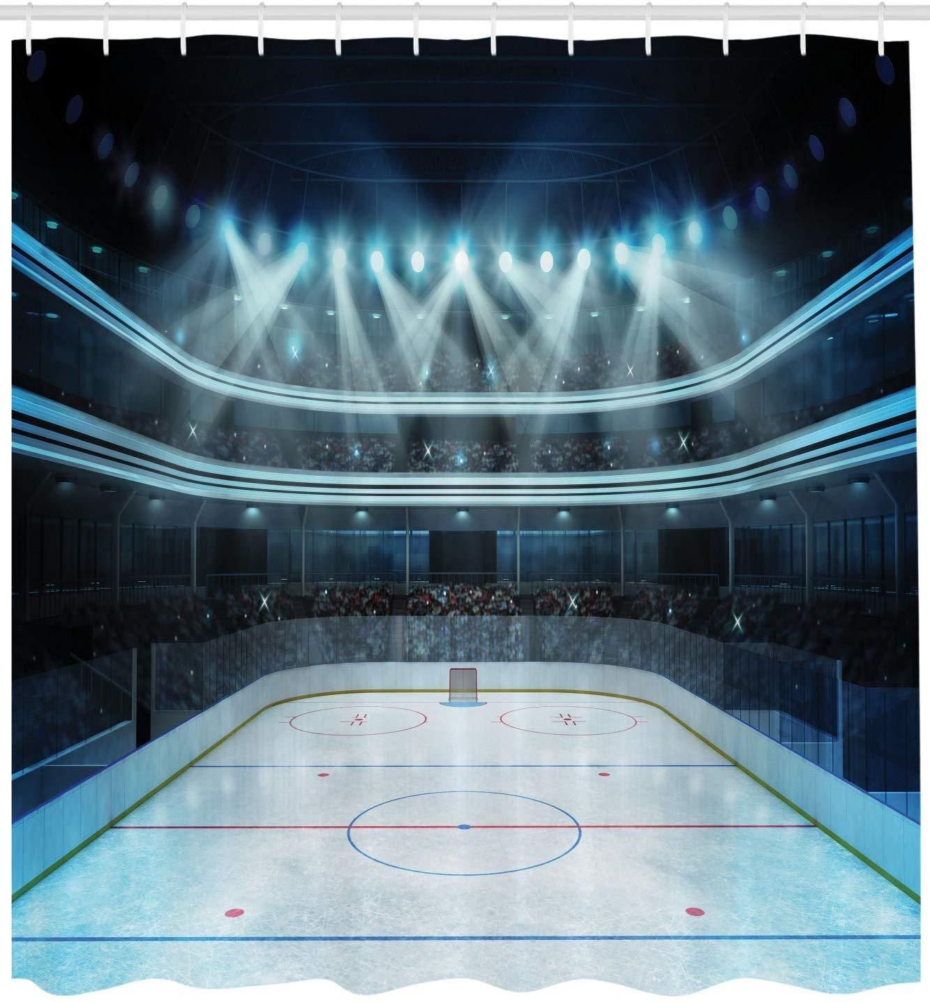 Ice Hockey Rink Shower Curtain
