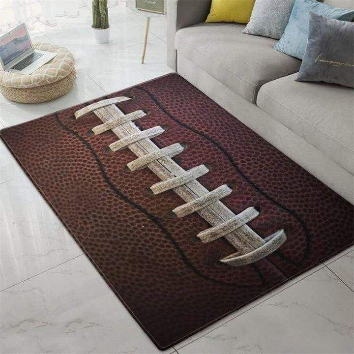 Football Leather Rectangle Rug