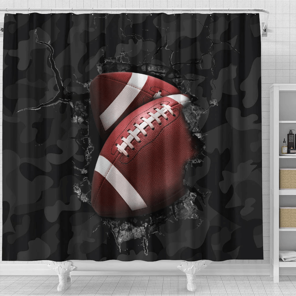 Shower Curtain Football Camo