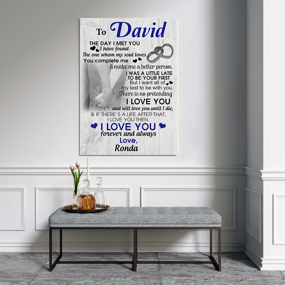 Personalized Gift For Husband Poster The Day I Met You I Have Found My Soul Loves PANPT0013