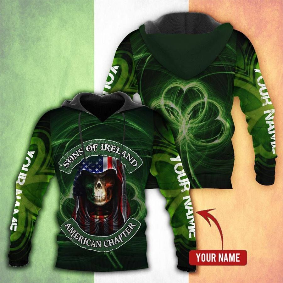 Personalized St.Patrick'S Day Song Of Ireland American Chapter Custom Name Hoodie 3D All Over Print