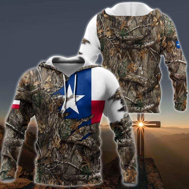 Texas Flag Hunting Hoodie 3D All Over Print PAN
