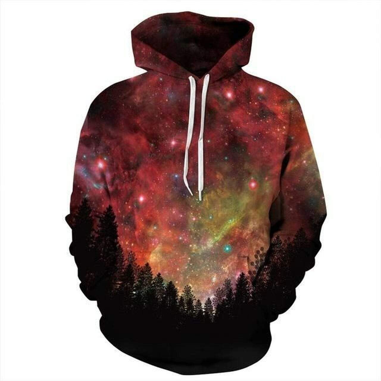 Fiery Galactic Space Hoodie 3D All Over Print