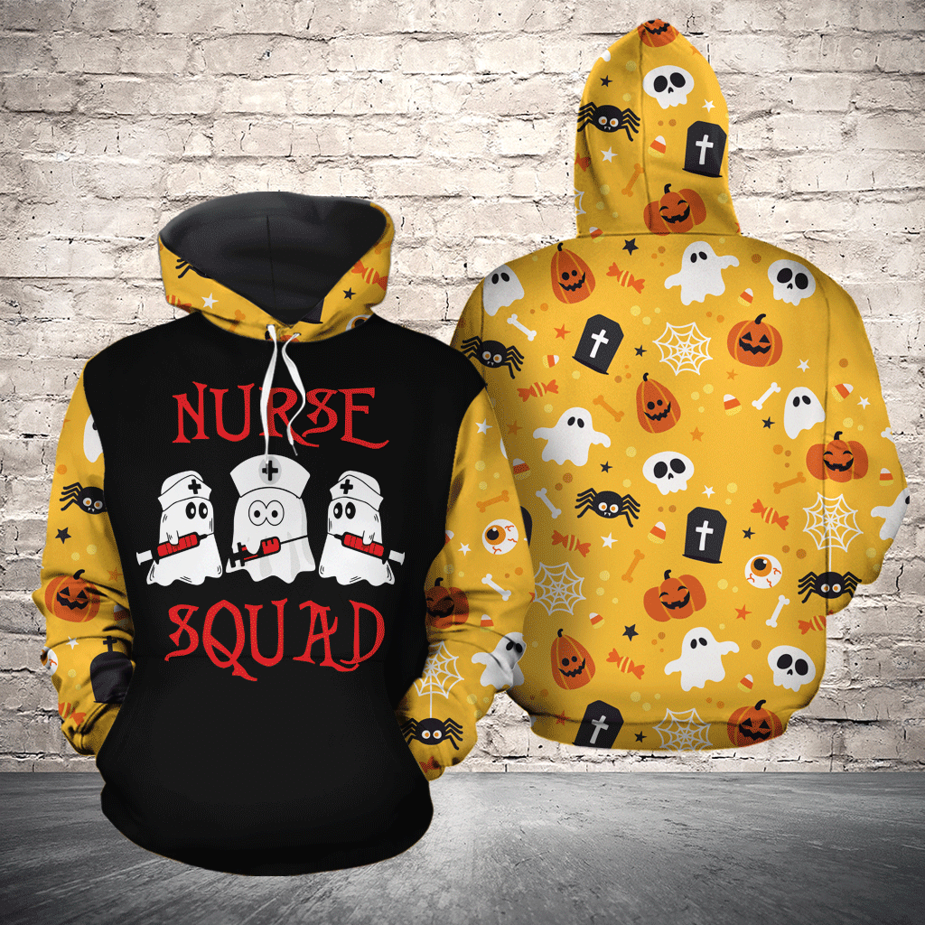 Halloween Nurse Squad Ghost Hoodie 3D All Over Print