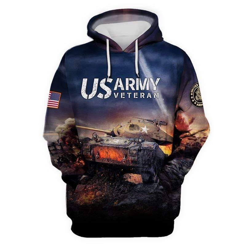 Tank Us Army Hoodie 3D All Over Print
