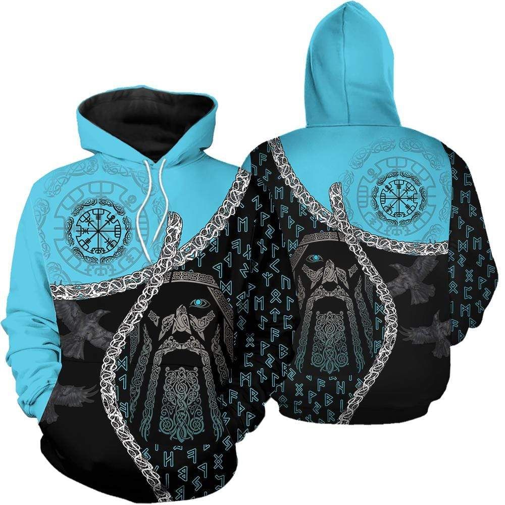 Viking Odin Norse Helm Hoodie 3D All Over Print