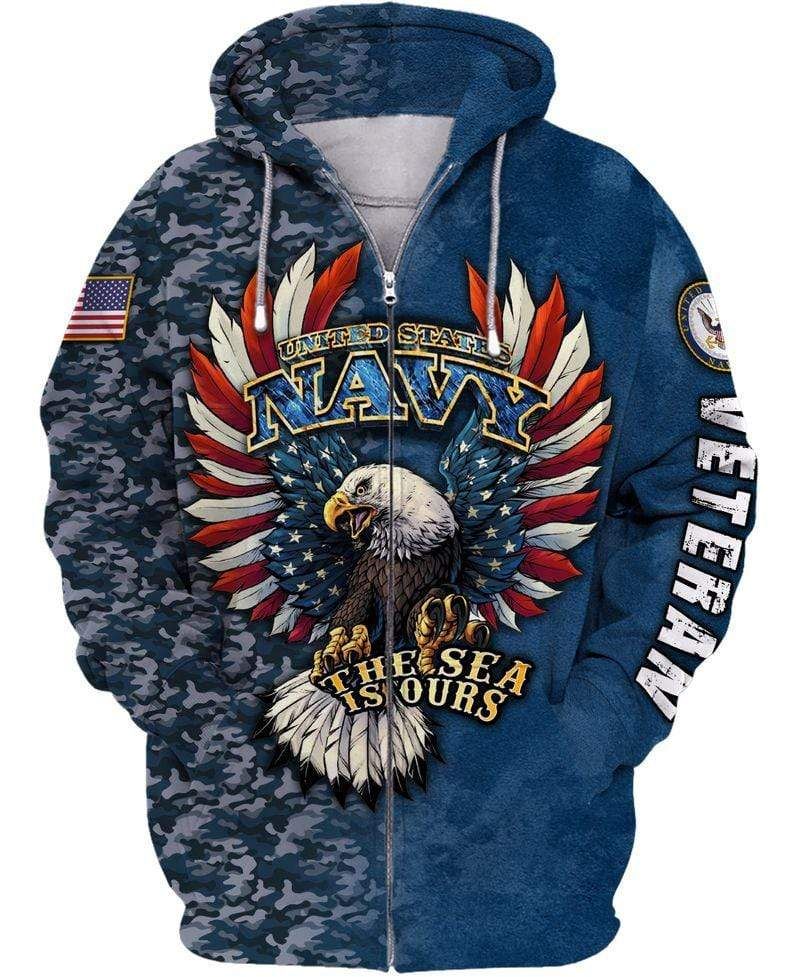 U.S Navy The Sea Is Ours Hoodie 3D All Over Print
