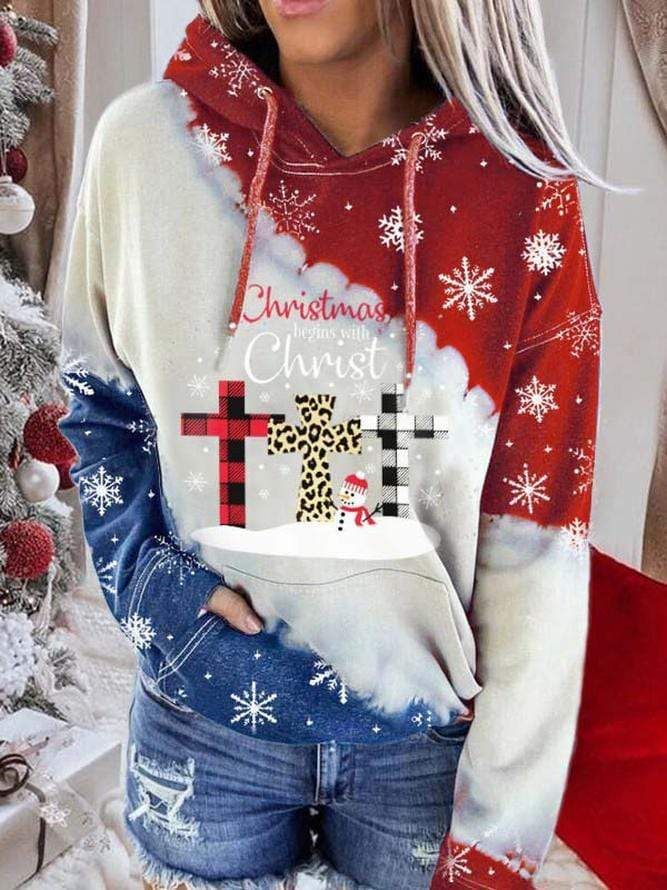 Christmas Begins With Christ Hoodie 3D All Over Print