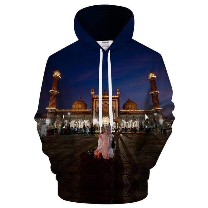 Lovely Mosque Moment Hoodie 3D All Over Print