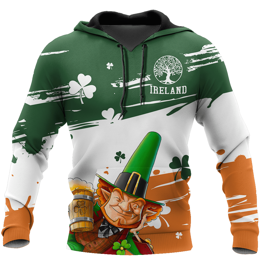 Irish St.Patrick Day Drinking Beer Hoodie 3D All Over Print