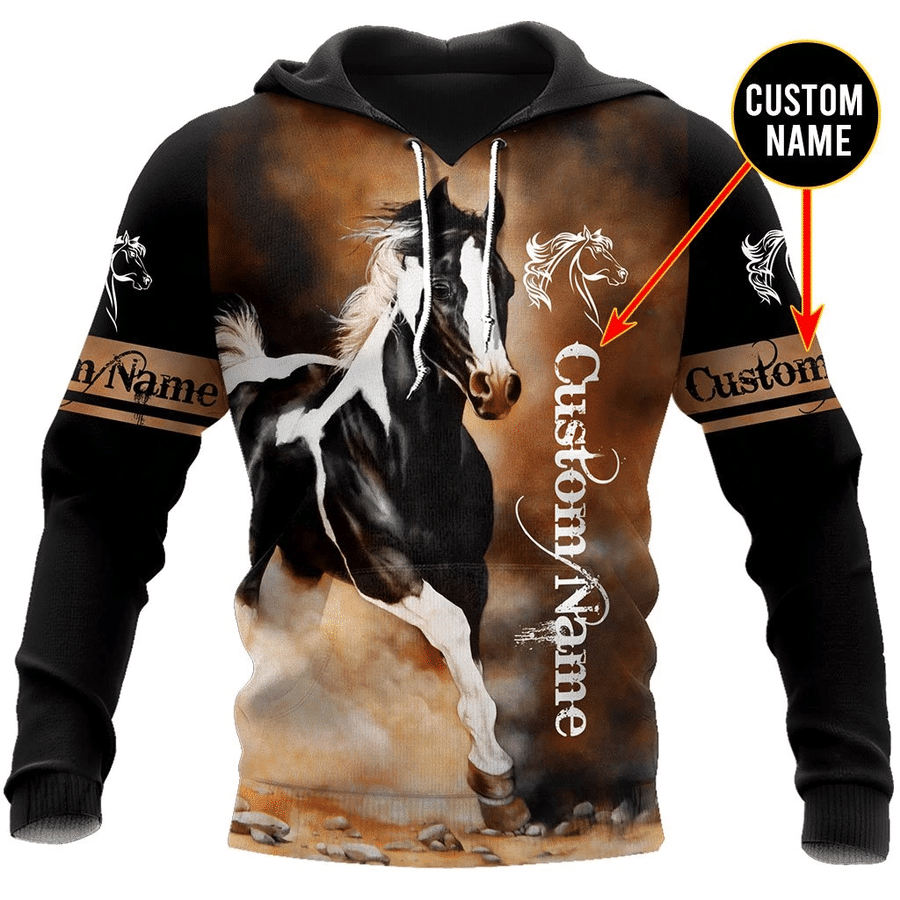 Personalized Love Horse Custom Name Hoodie 3D All Over Print PAN