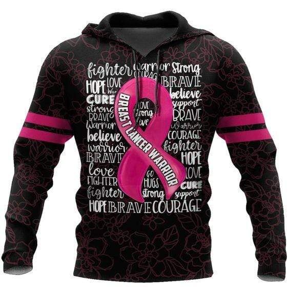 Breast Cancer Warrior Pink Hoodie 3D All Over Print