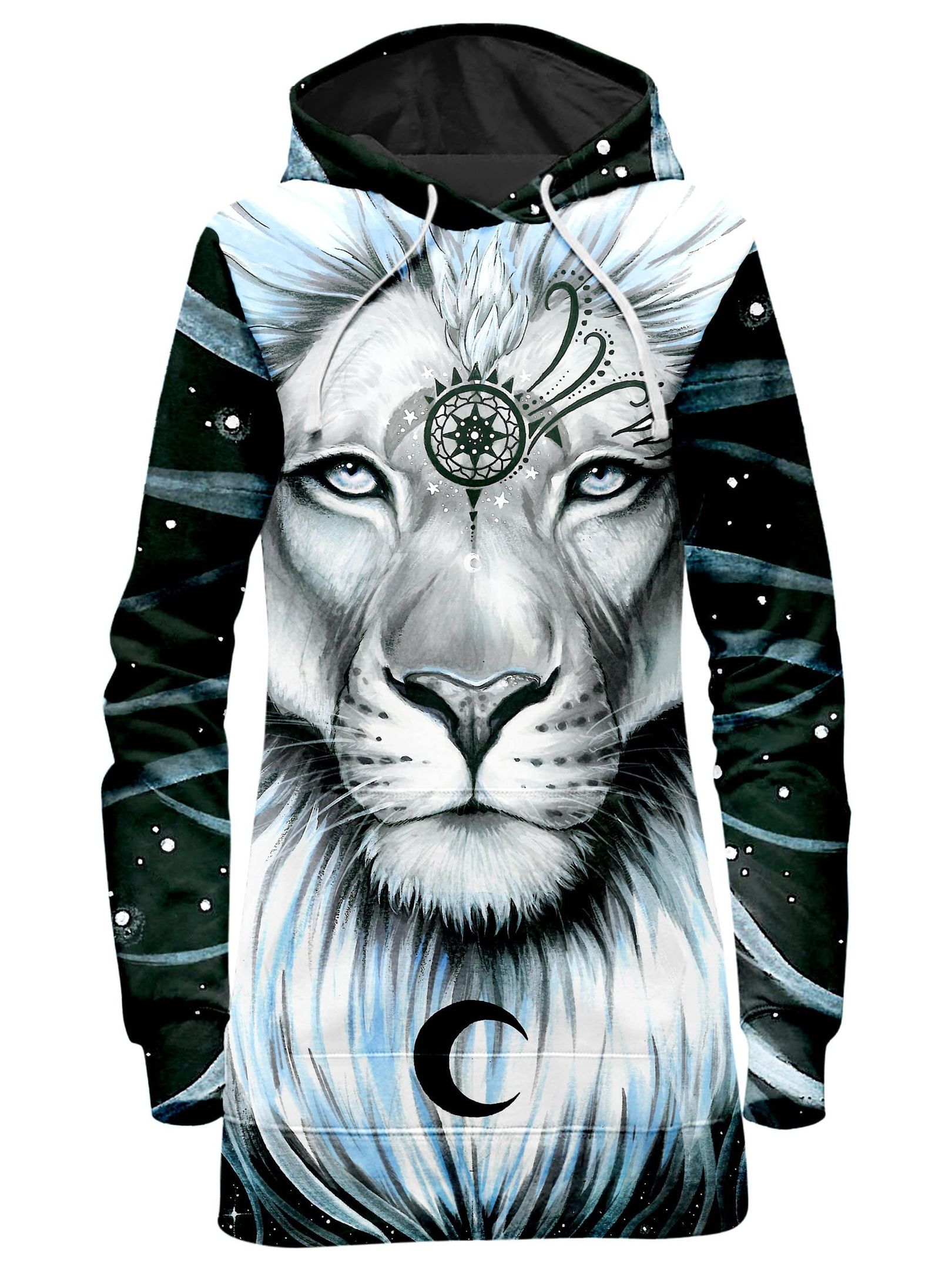 Amazing Lion Galaxy Hoodie Dress 3D All Over Print