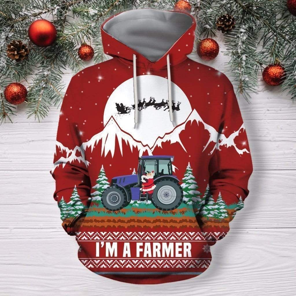 I'm A Farmer Christmas Hoodie 3D All Over Print