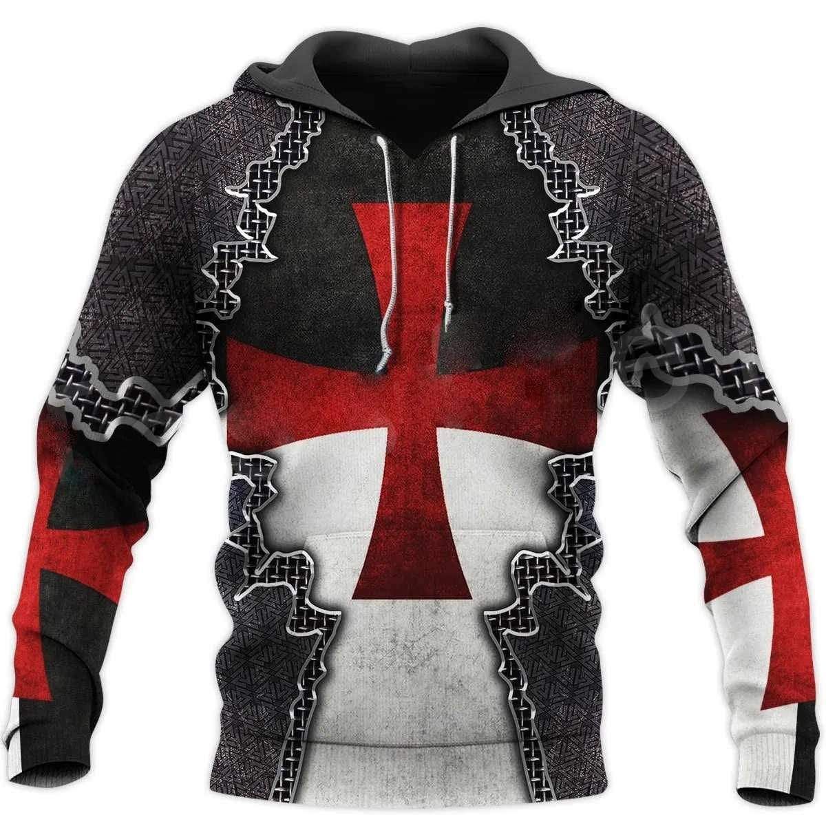 Knight Templar Costume Armor Hoodie 3D All Over Print