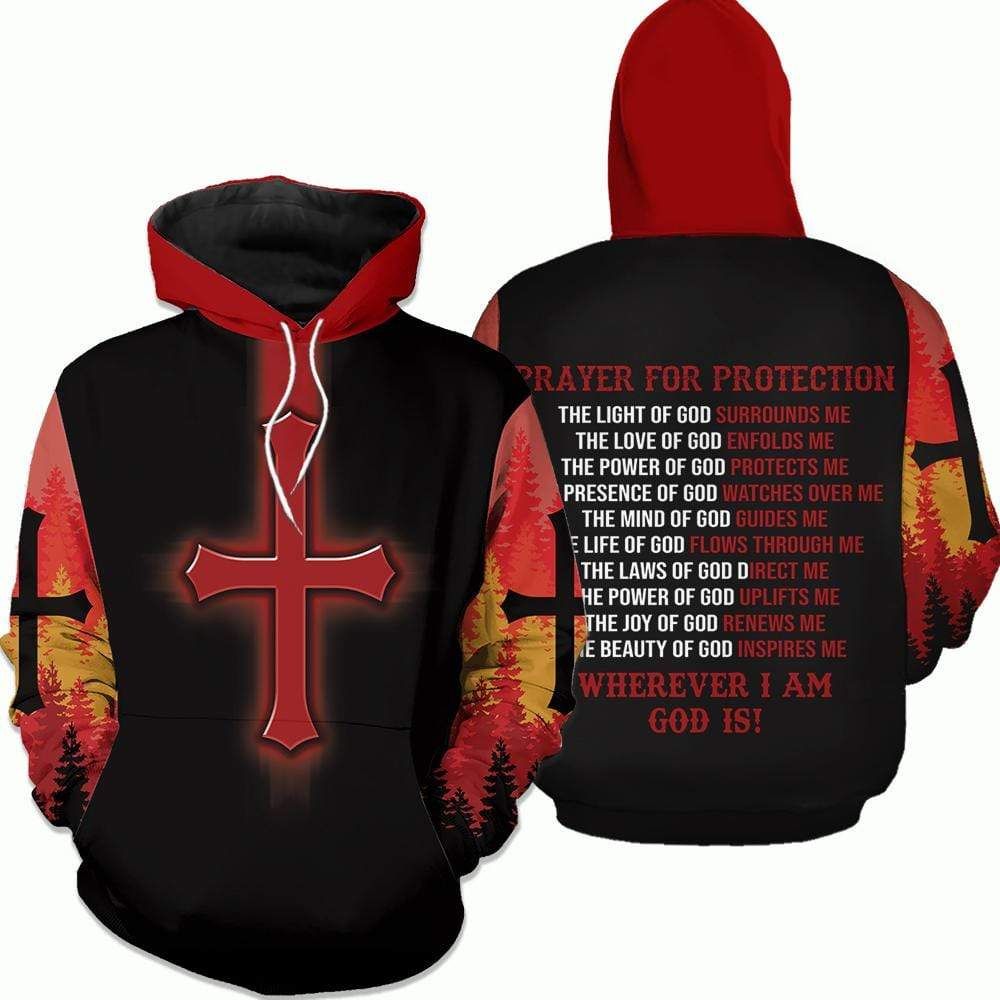 Easter Jesus Pray For Protection Hoodie 3D All Over Print
