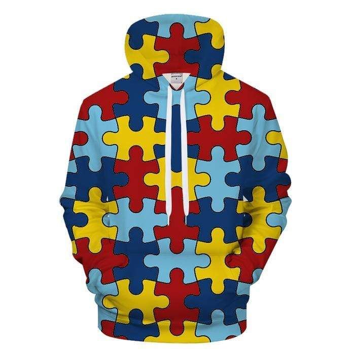 Colorful Puzzles Autism Awareness Hoodie 3D All Over Print