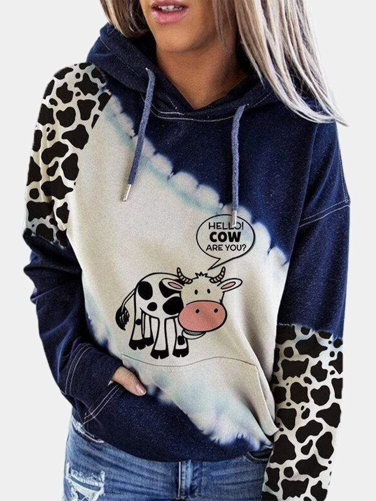 Cow Letters Farmer Hoodie 3D All Over Print