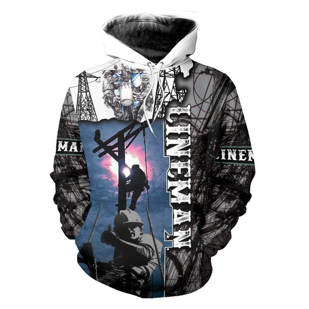 Awesome Lineman Hoodie 3D All Over Print