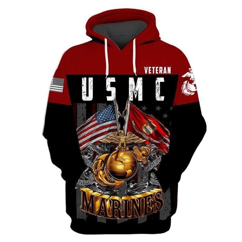 U.S Marine Corps Samper Fi Hoodie 3D All Over Print