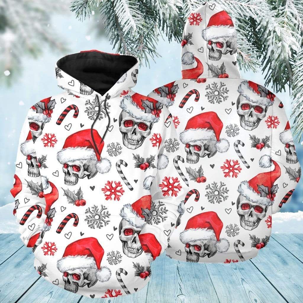 Christmas Skulls Hoodie 3D All Over Print