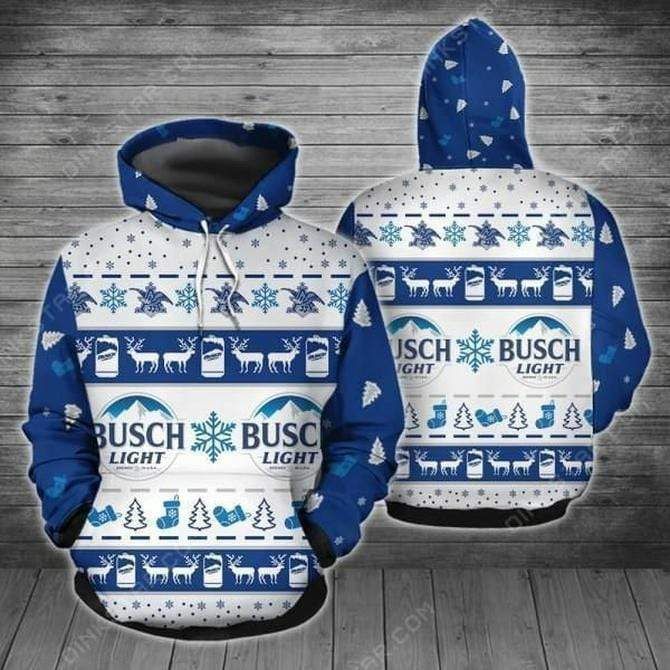 Christmas Busch Light Hoodie 3D All Over Print PAN3HD0337