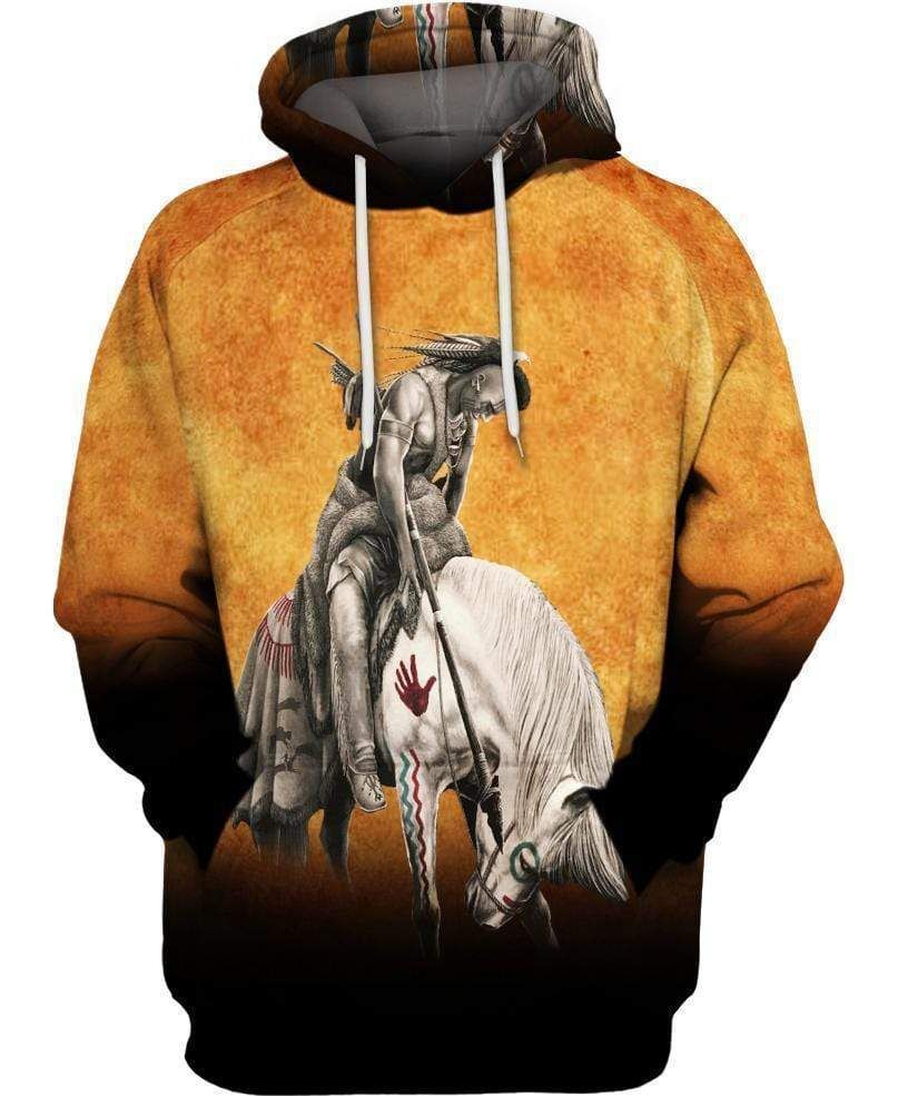 Native Horse Trail Of Tears Hoodie 3D All Over Print