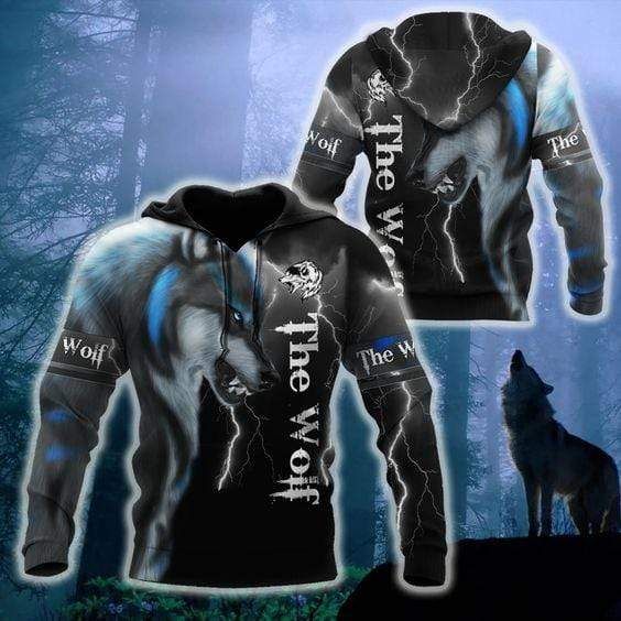 Wolf Night King Blue Hoodie 3D All Over Print